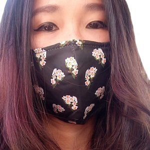 PearWear Blossom Cotton Mask - Black
